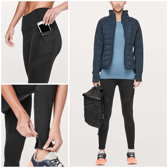 Lululemon Keep The Fleece Tight Sz 6 *28" In Black - Picture 2 of 8